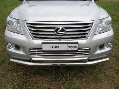 Накладка решётки радиатора 16 мм ТСС для Lexus LX-570 2007-2012