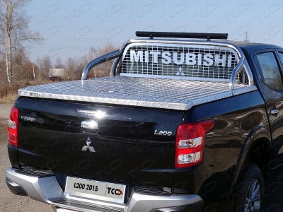 Защита кузова и заднего стекла 75х42 мм со светодиодной фарой для крышки ТСС для Mitsubishi L200 2019-2021